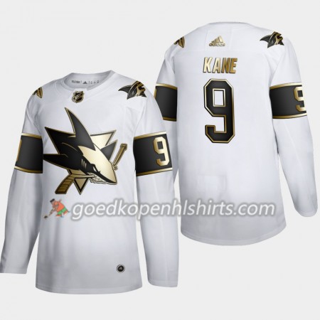San Jose Sharks Evander Kane 9 Adidas 2019-2020 Golden Edition Wit Authentic Shirt - Mannen